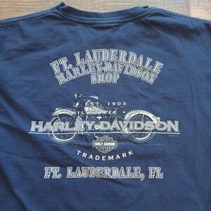Vintage Harley‎ Davidson Shirt Mens XL Motorcycle Skull Ft Lauderdale USA Made